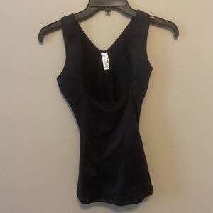 Maidenform Women's Plunge Front Shapewear Tank Black Sz Large
